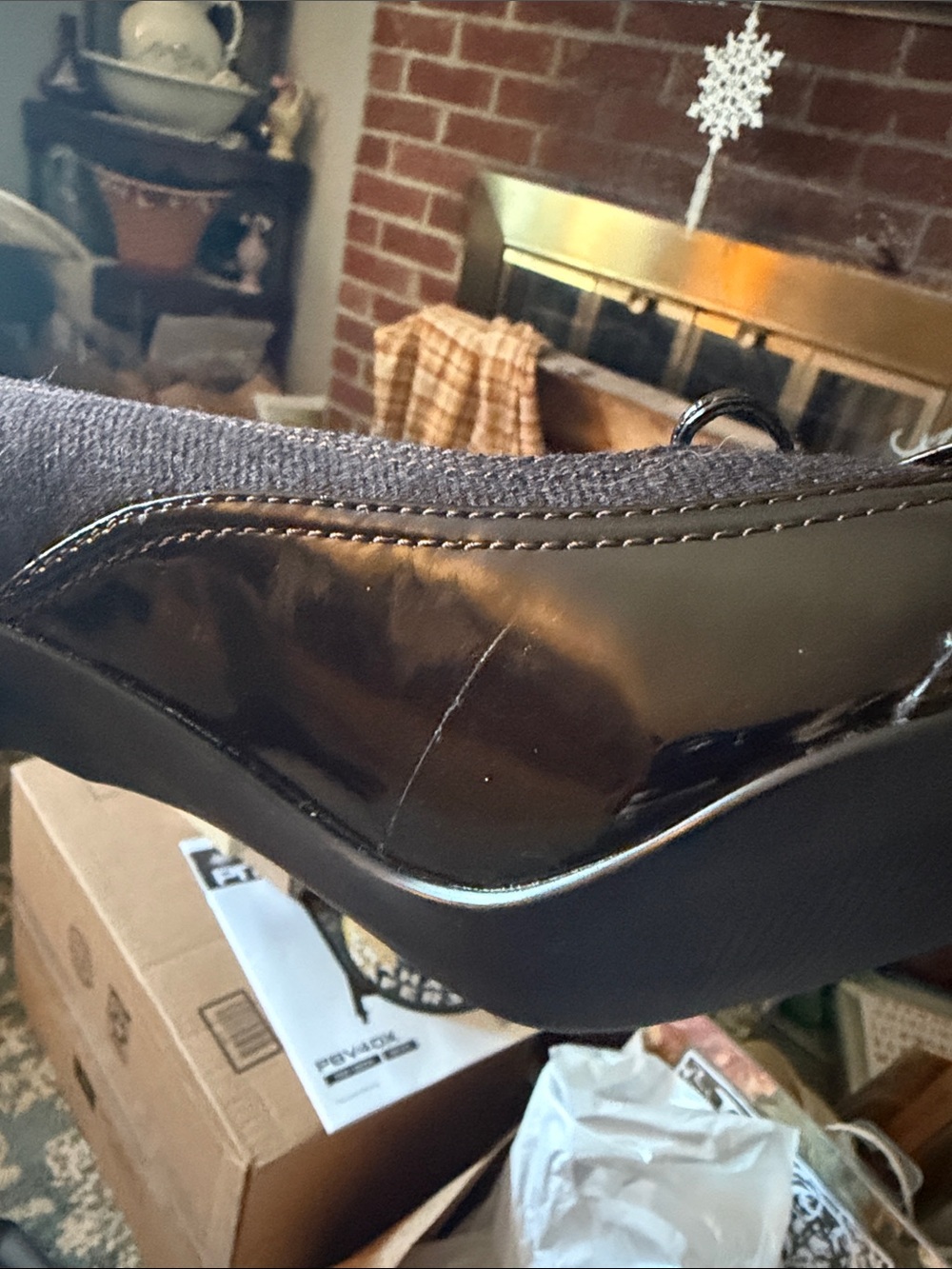 Naturalizer Women's Dark Brown Patent Heels - Picture 6 of 6
